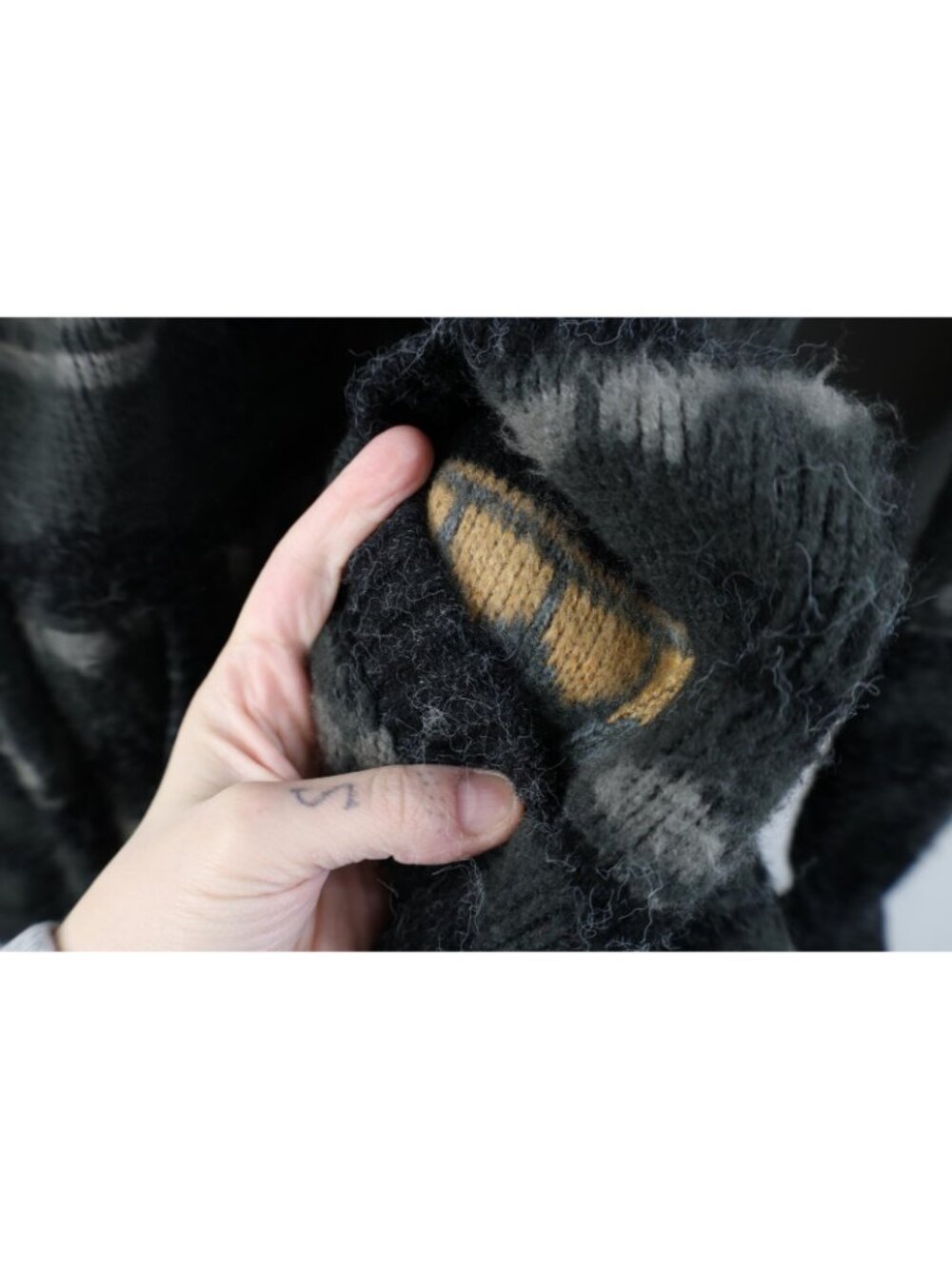 Vintage 90s Streetwear Mens Size Medium Heavyweight Wool Knit Cardigan Sweater - Picture 10 of 14